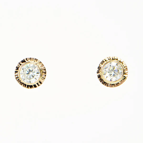 Natural White Zircon Faceted Earrings