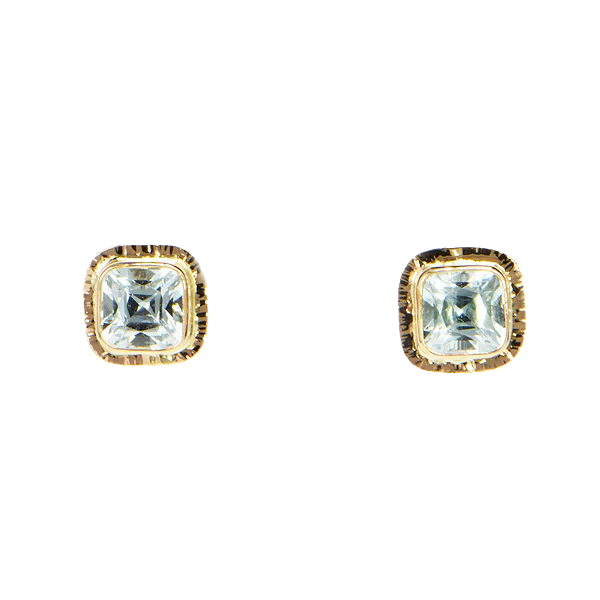 Afghan Aquamarine Faceted Earrings