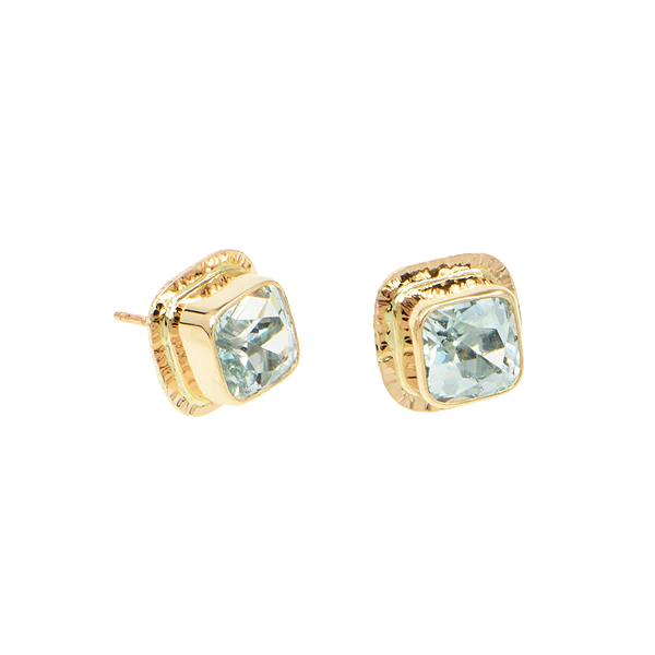 Afghan Aquamarine Faceted Earrings - Image 2