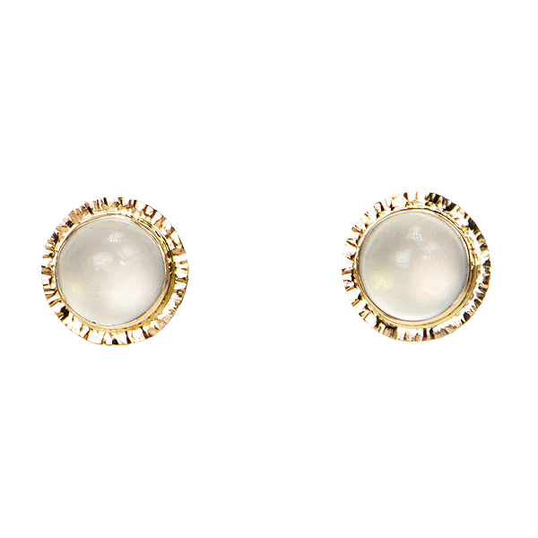 Afghan Moonstone Cabochon Earrings