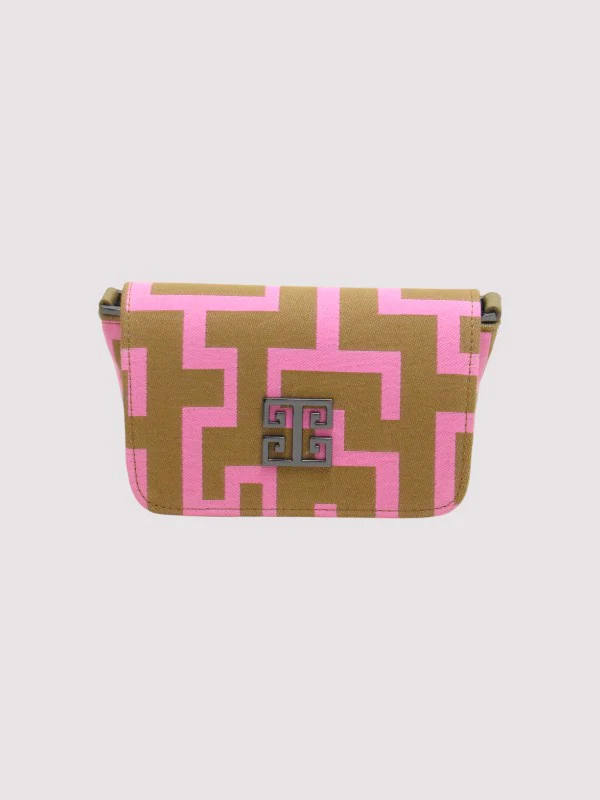 AGAPI – CLASSIC Pattern – Baby Pink/Tan – EL Strap – Mini Bag - Image 2