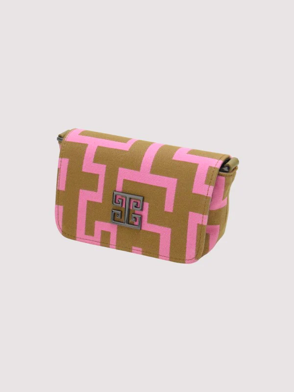 AGAPI – CLASSIC Pattern – Baby Pink/Tan – EL Strap – Mini Bag - Image 3