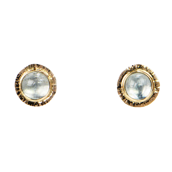 Aquamarine Cabochon Earrings