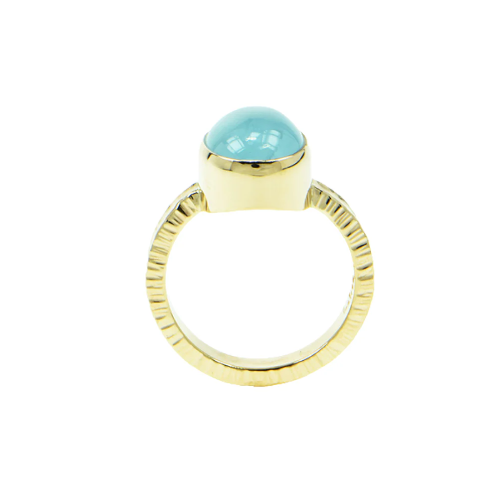 Aquamarine Cabochon Ring - Image 4