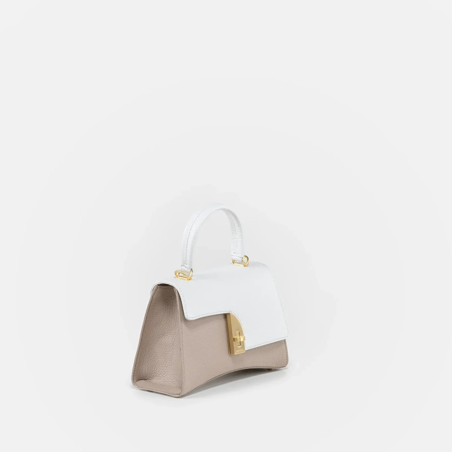 Arco Small Satchel - Taupe/White - Image 2