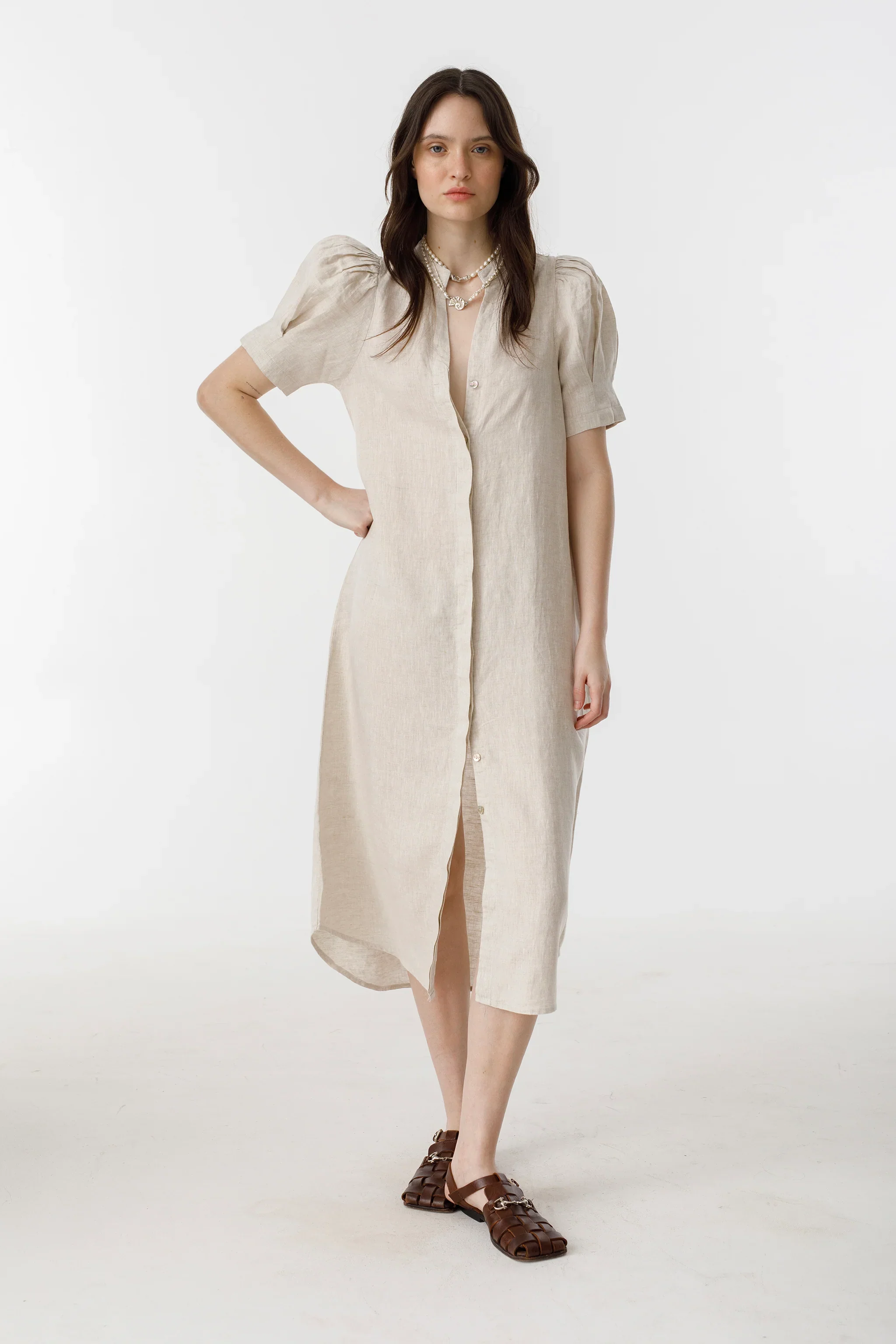 Athina Dress - Natural - Image 3