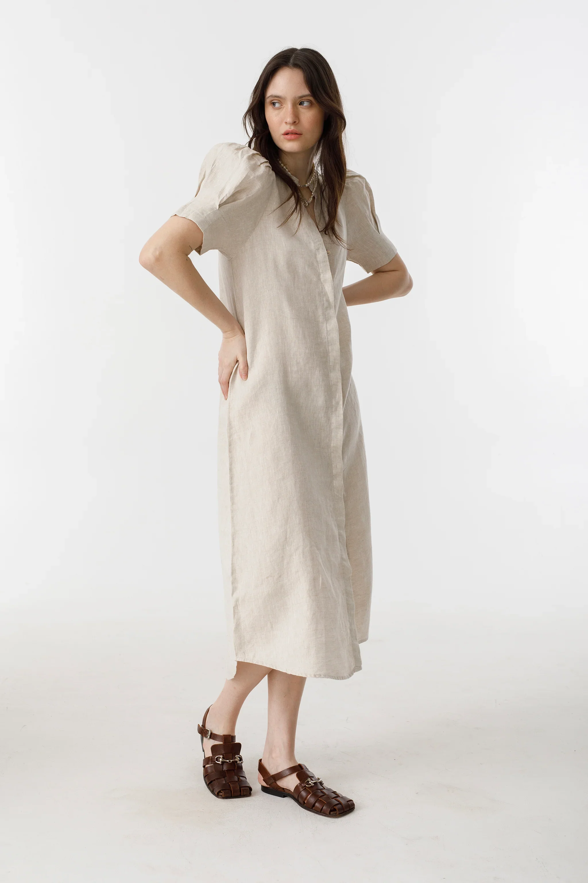 Athina Dress - Natural - Image 4