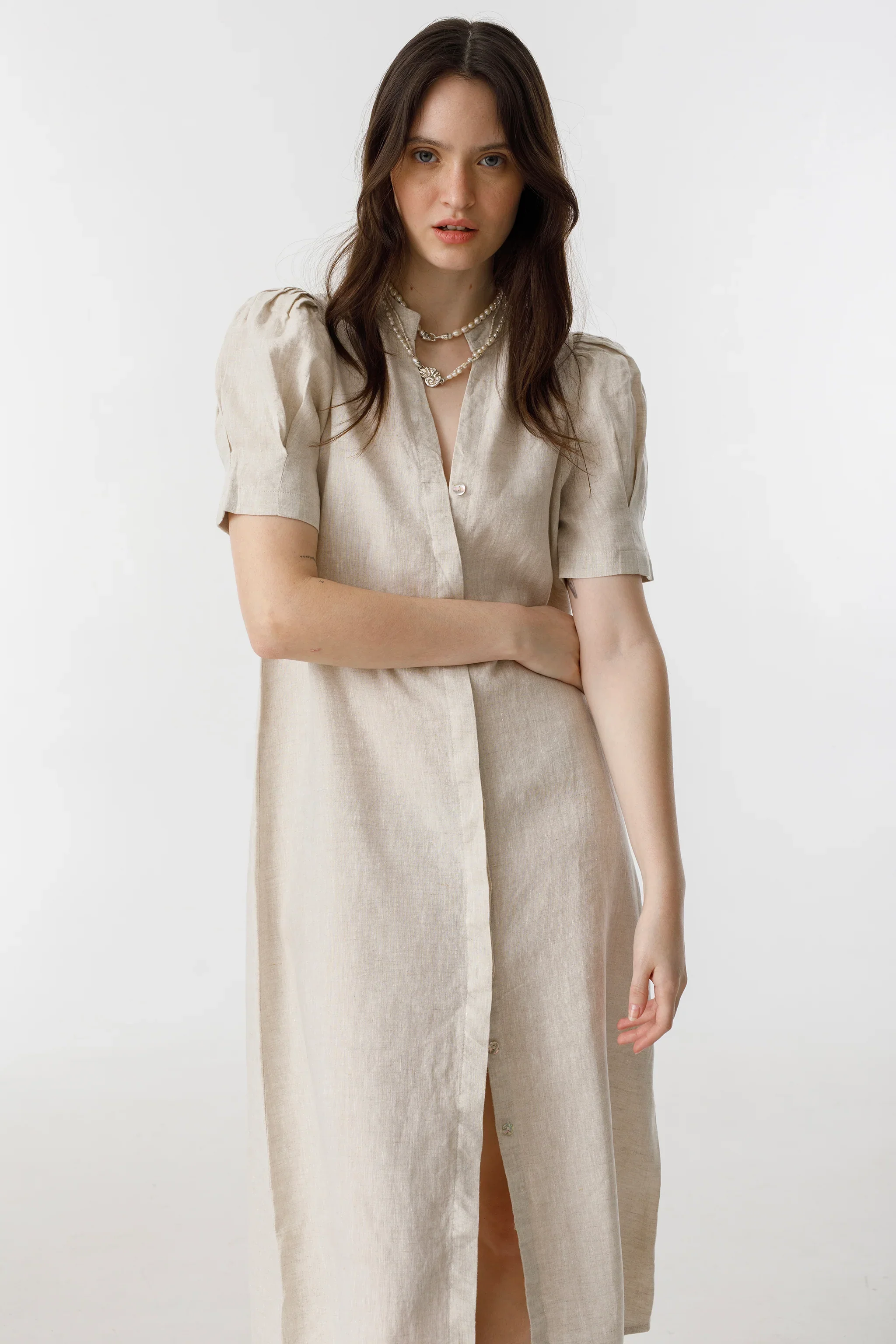Athina Dress - Natural - Image 5