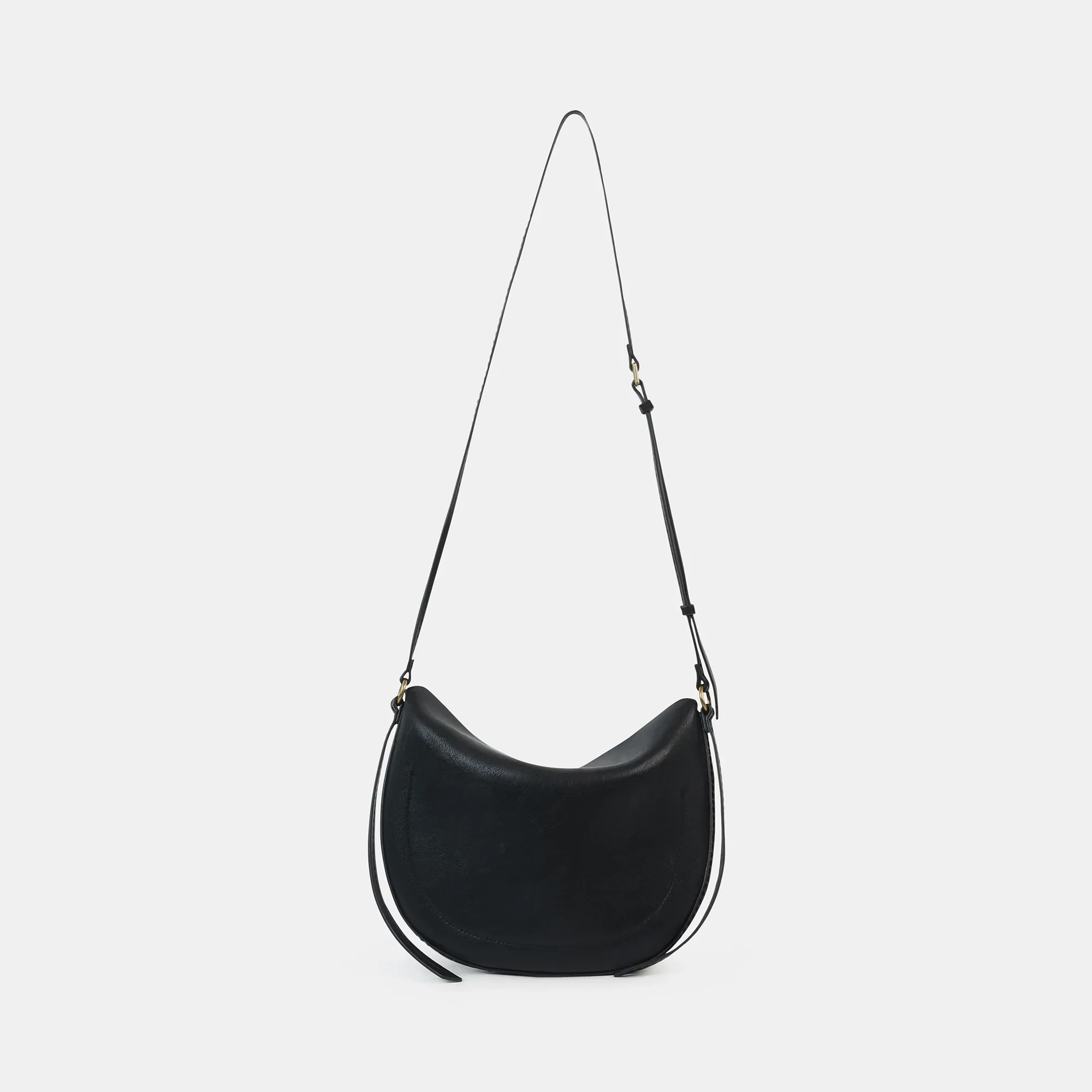 Bennett Black Suede Crossbody Bag - Image 2