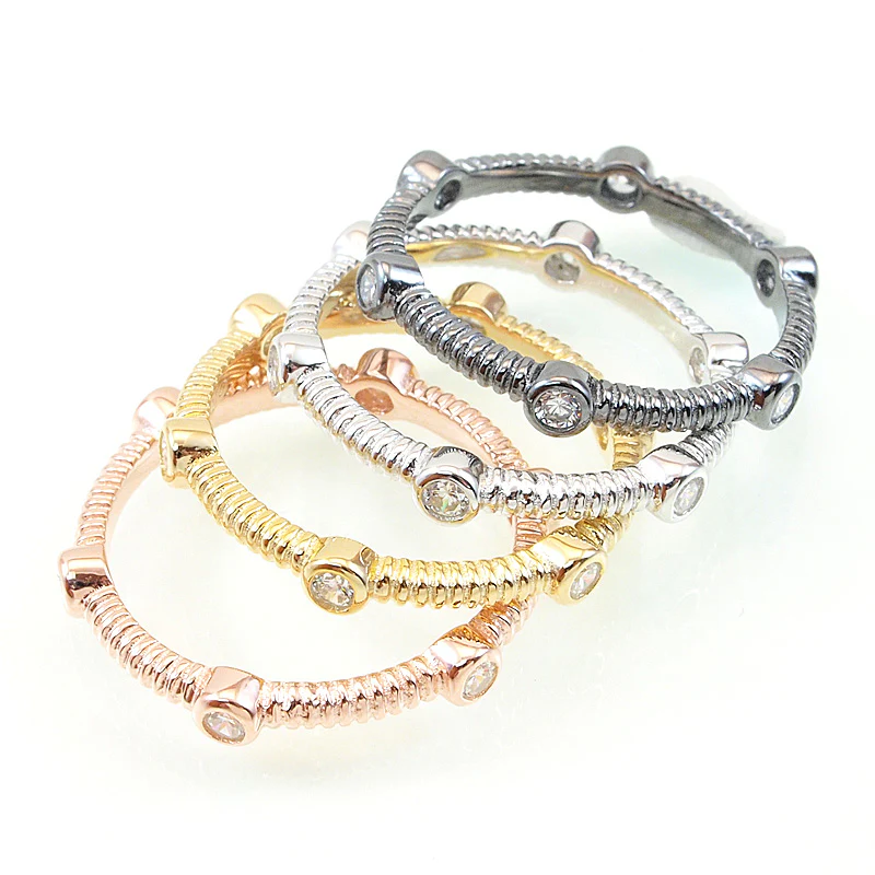 Bezel Set Coil Band