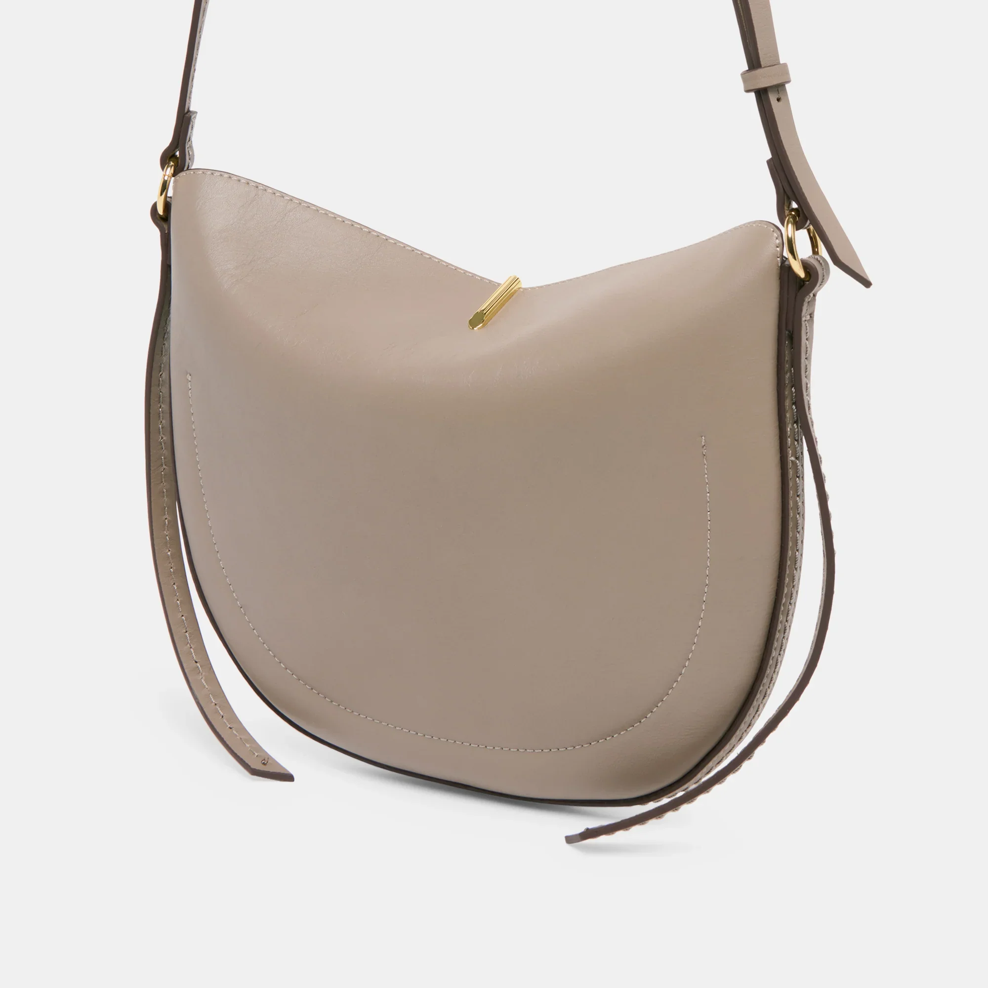 Billy Crossbody Grey/Taupe Leather Bag - Image 3
