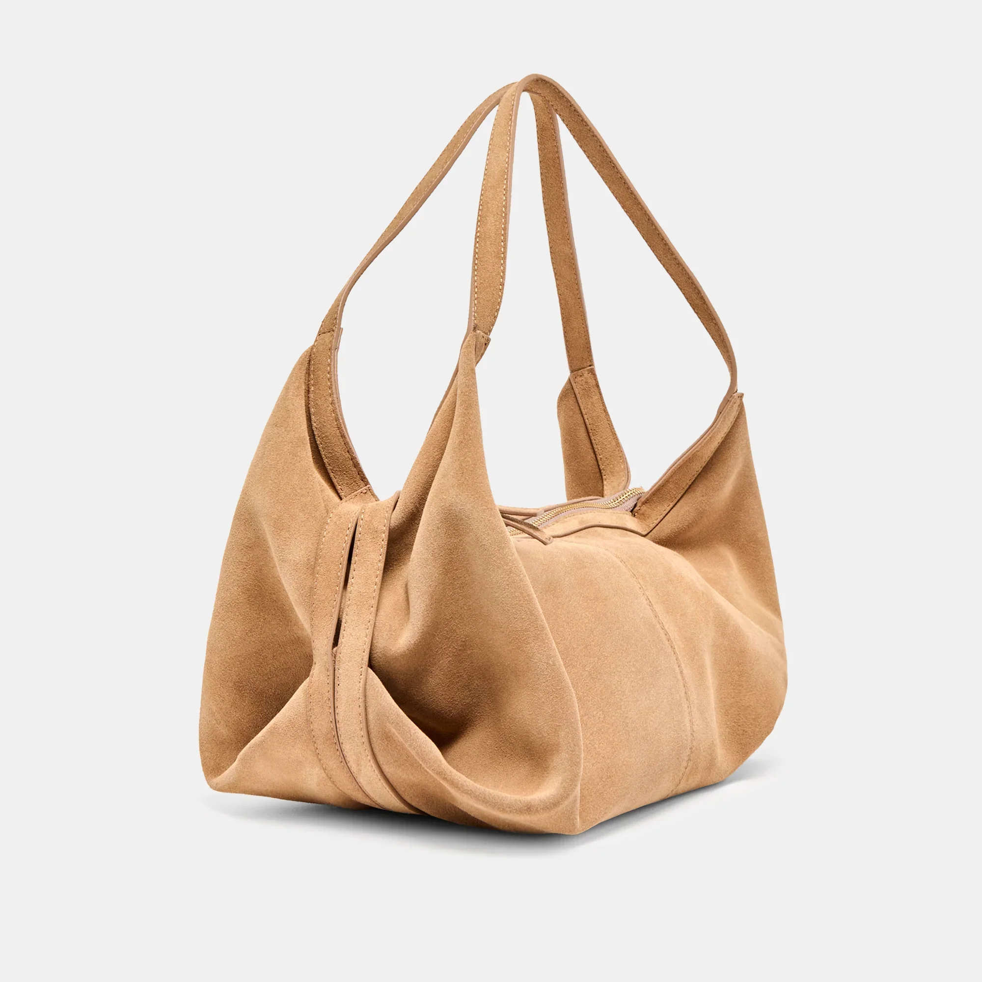 Billy Shoulder Bag - Camel Suede - Image 2