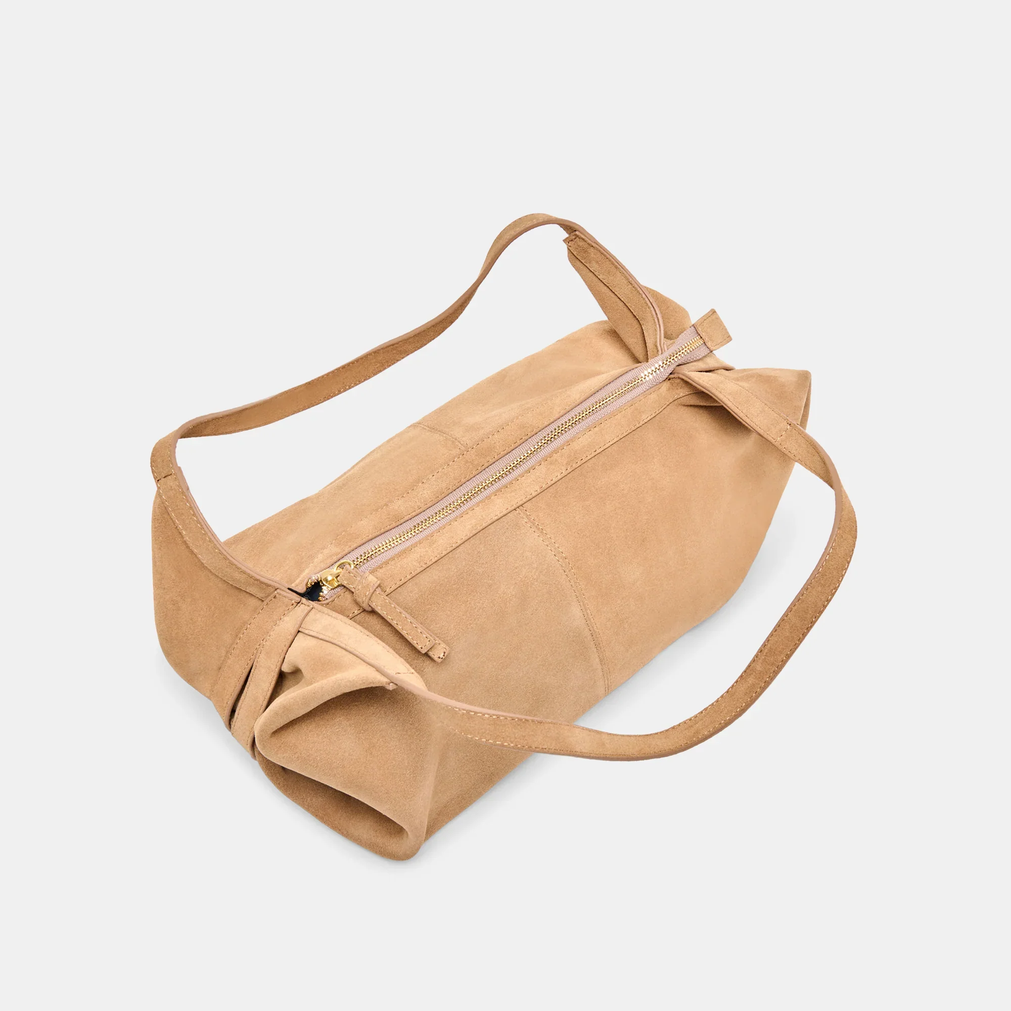 Billy Shoulder Bag - Camel Suede - Image 4