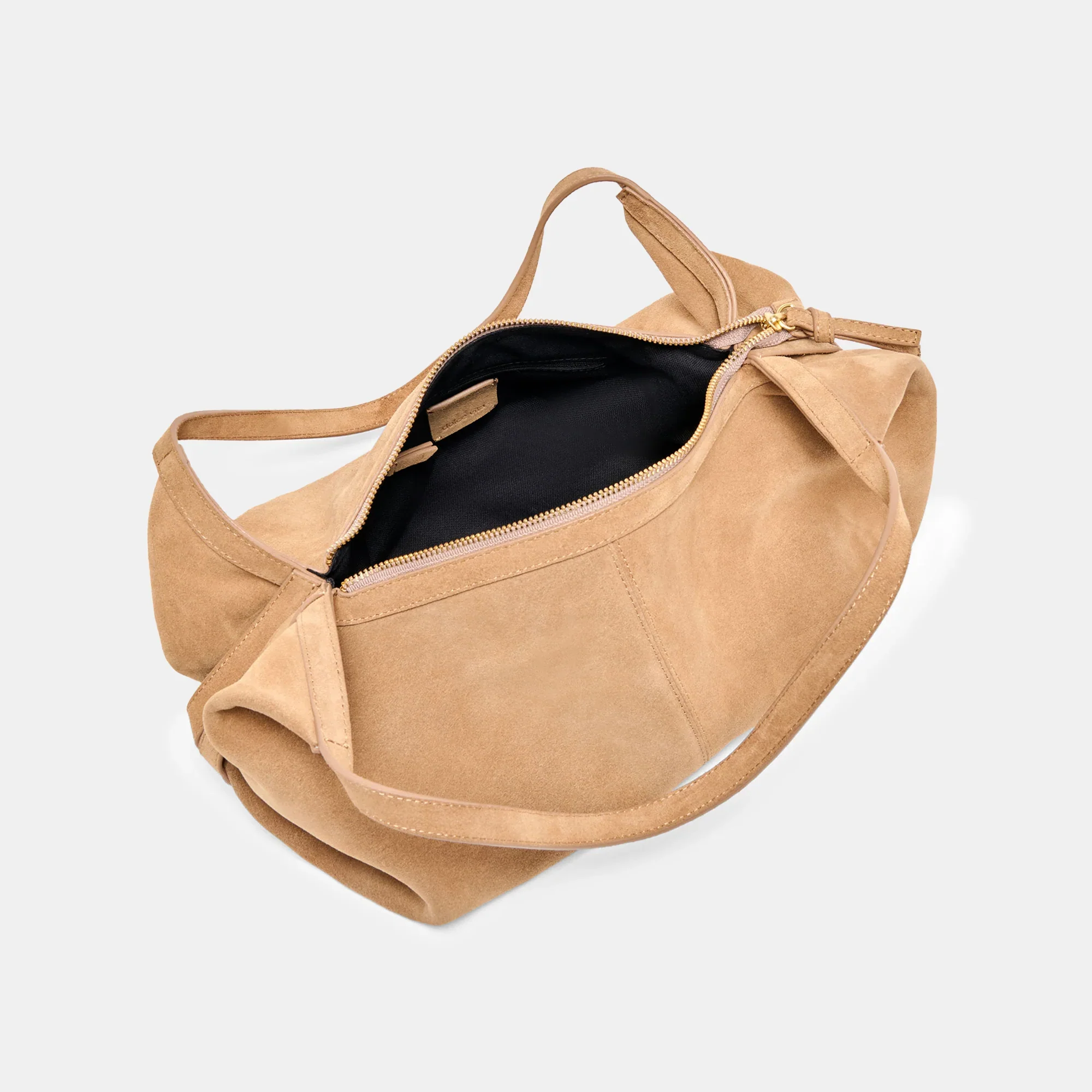 Billy Shoulder Bag - Camel Suede - Image 5