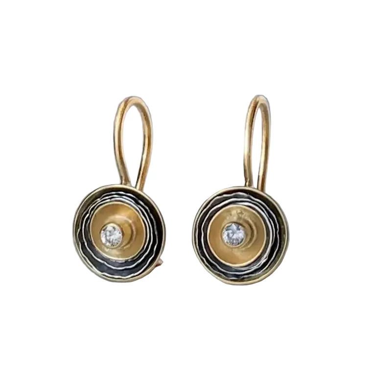 Birch Earrings with Mixed Metals