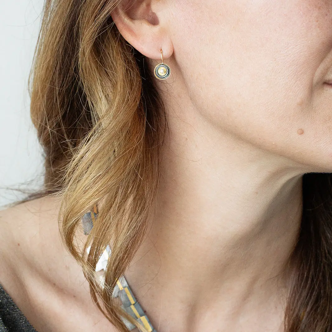 Birch Earrings with Mixed Metals - Image 3