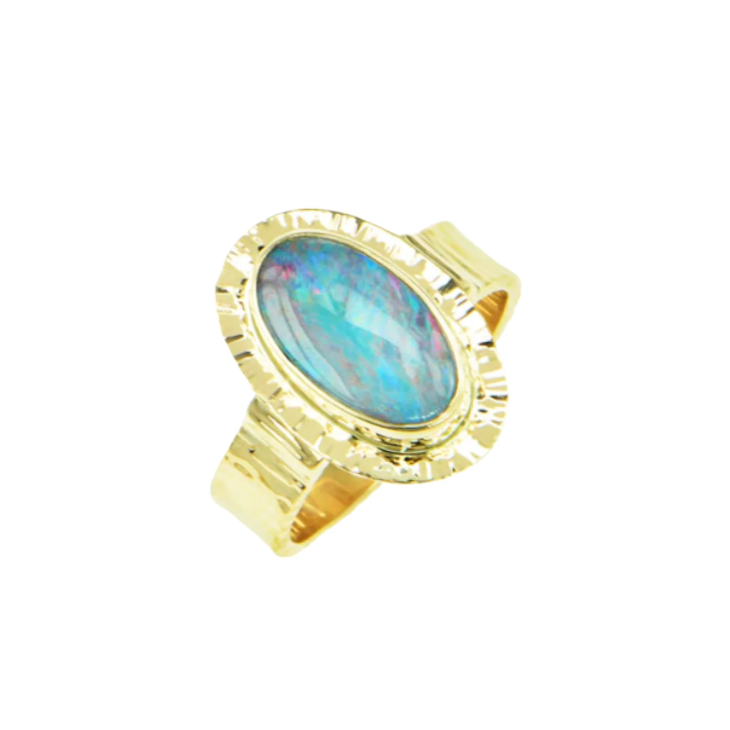 Black Opal Doublet Ring - Image 2