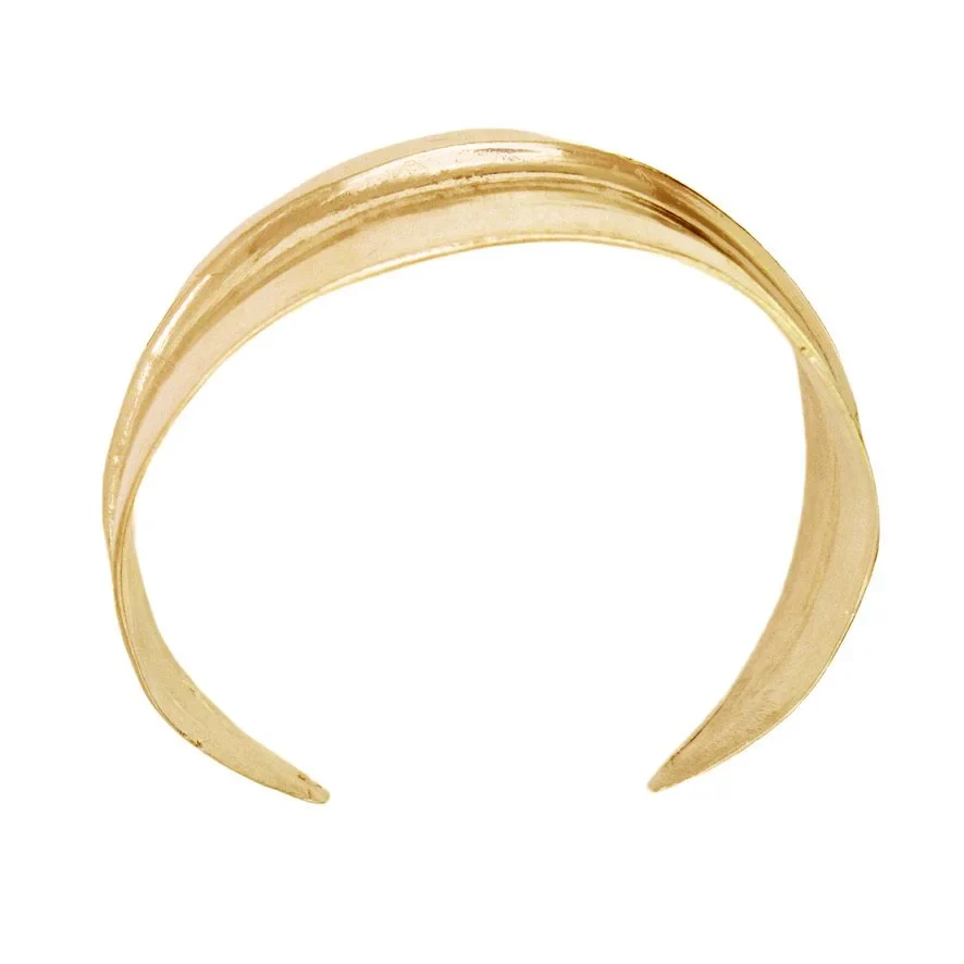 Bronze Wide Ridge Cuff - Image 3
