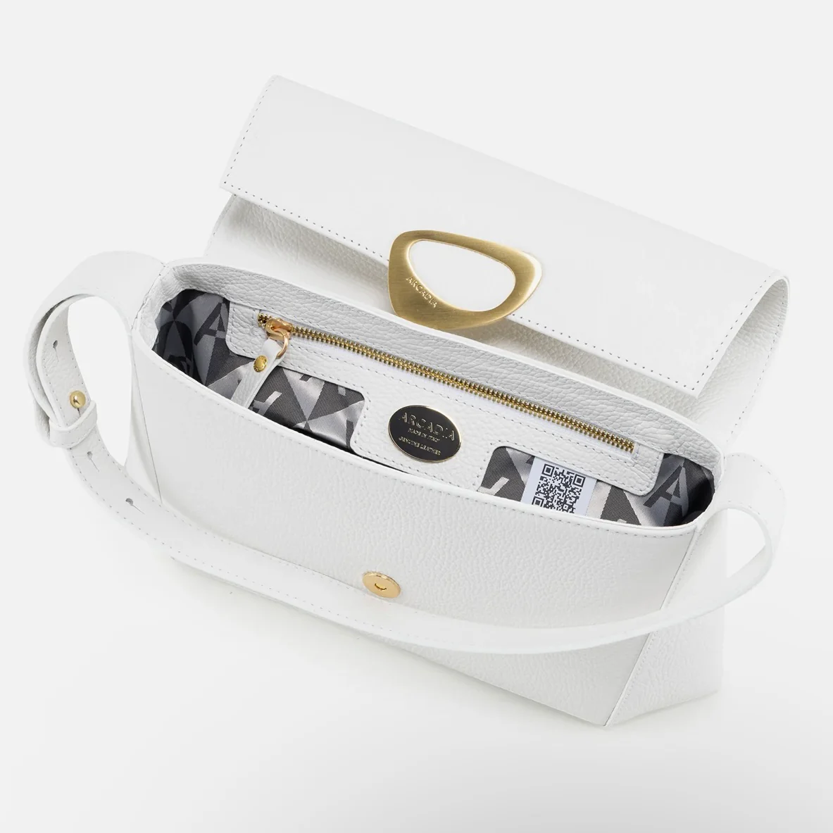 Calipso Medium Satchel - White - Image 3