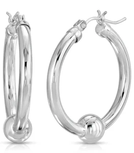 Cape Cod Hoops - Large Silver - Image 2