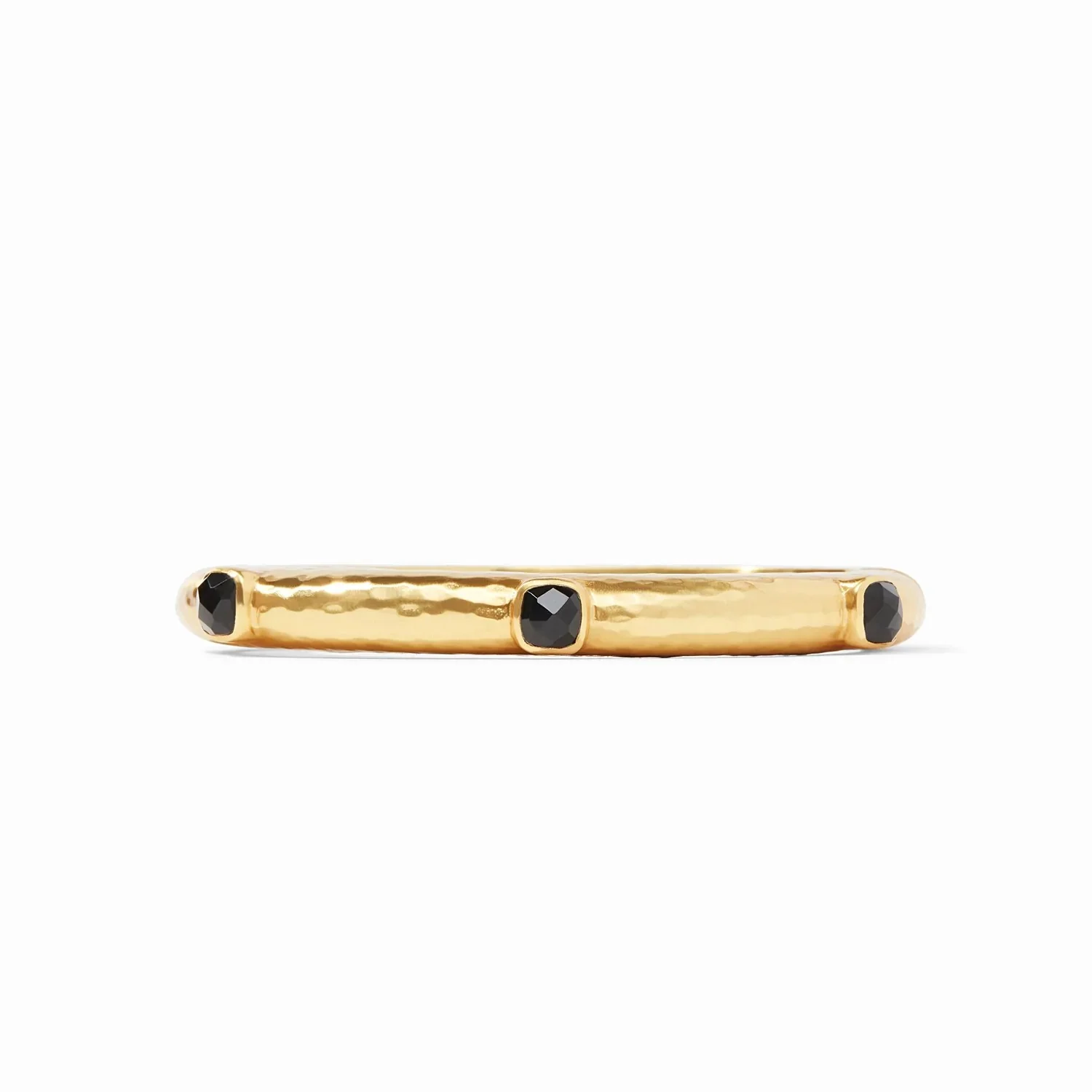 Catalina Stone Hinge Bangle - Obsidian Black