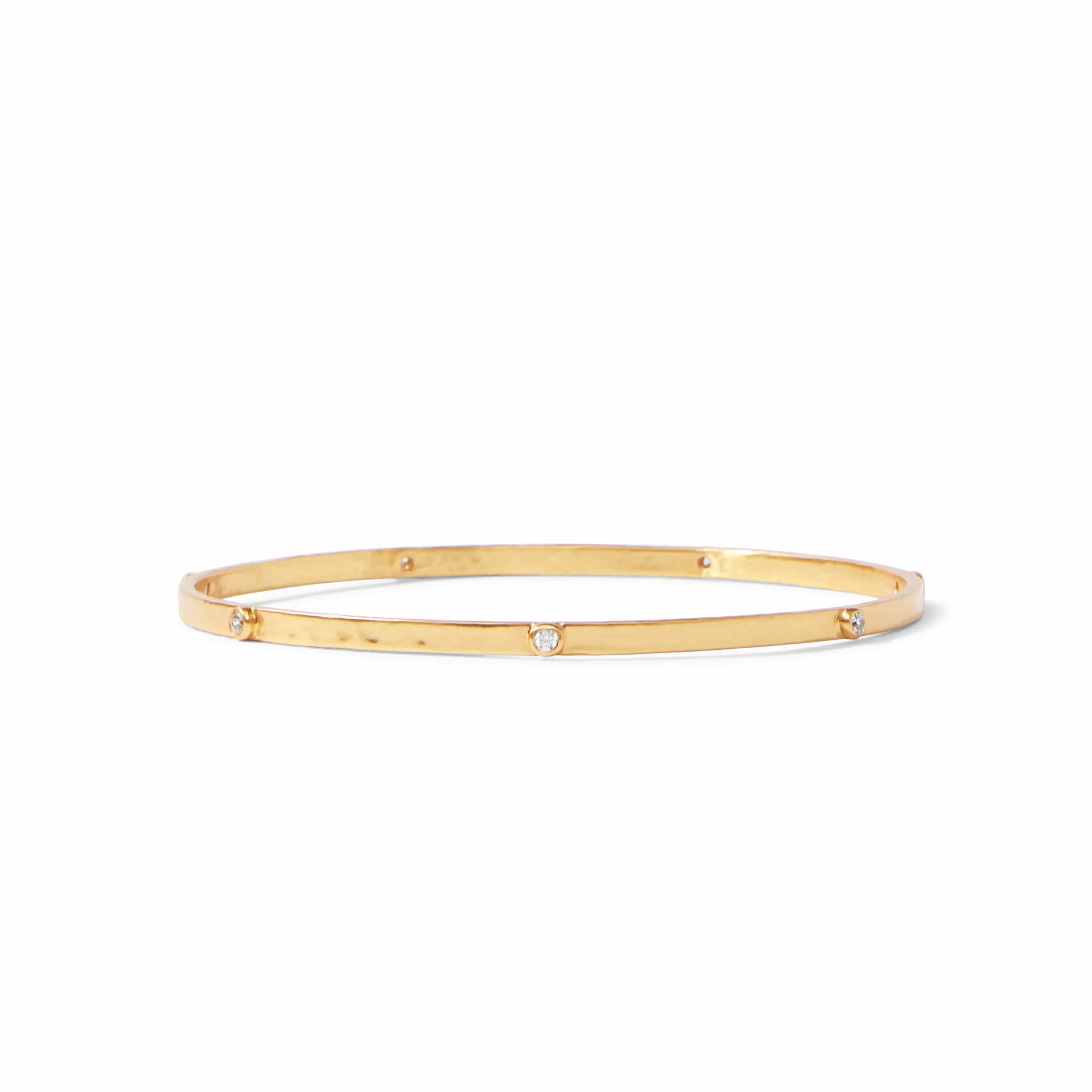 Crescent Stone Bangle Gold - Medium