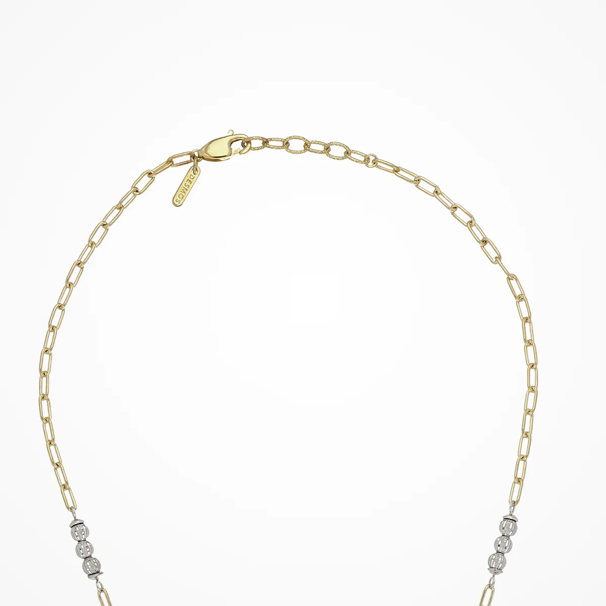 Crystal Nova Lariat Necklace - Gold/White - Image 2