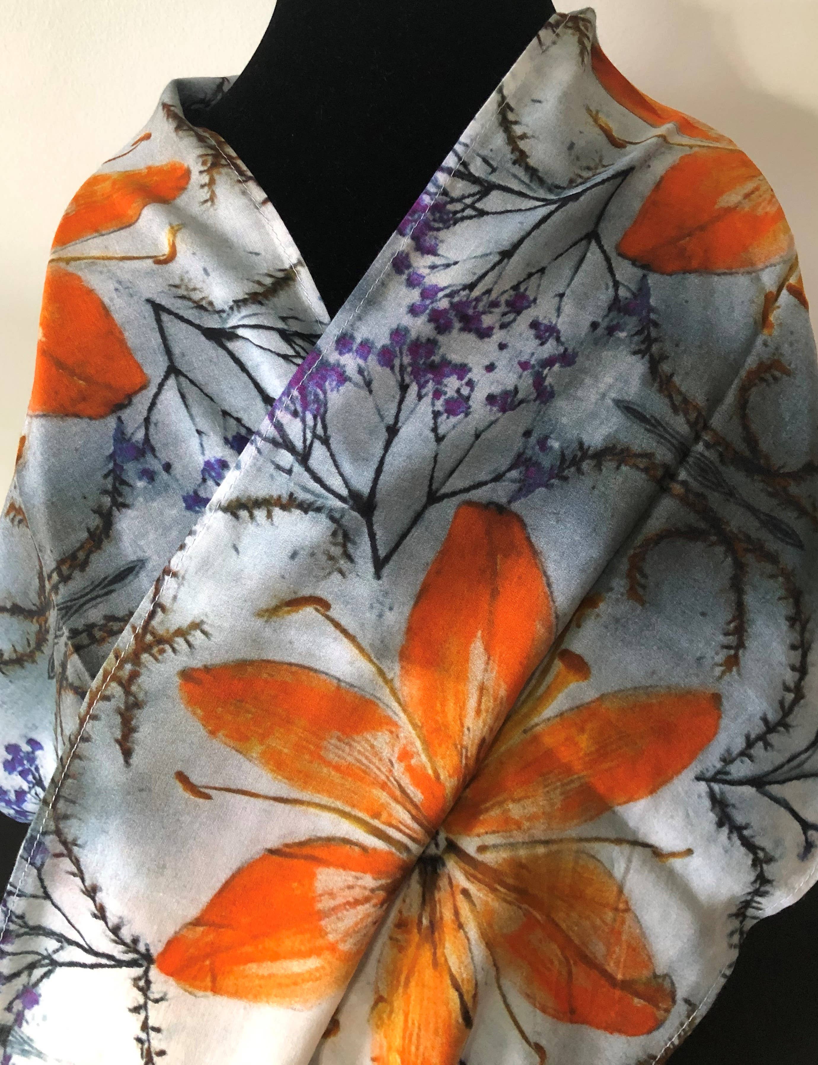 Day Lilies Cotton Scarf - Image 3