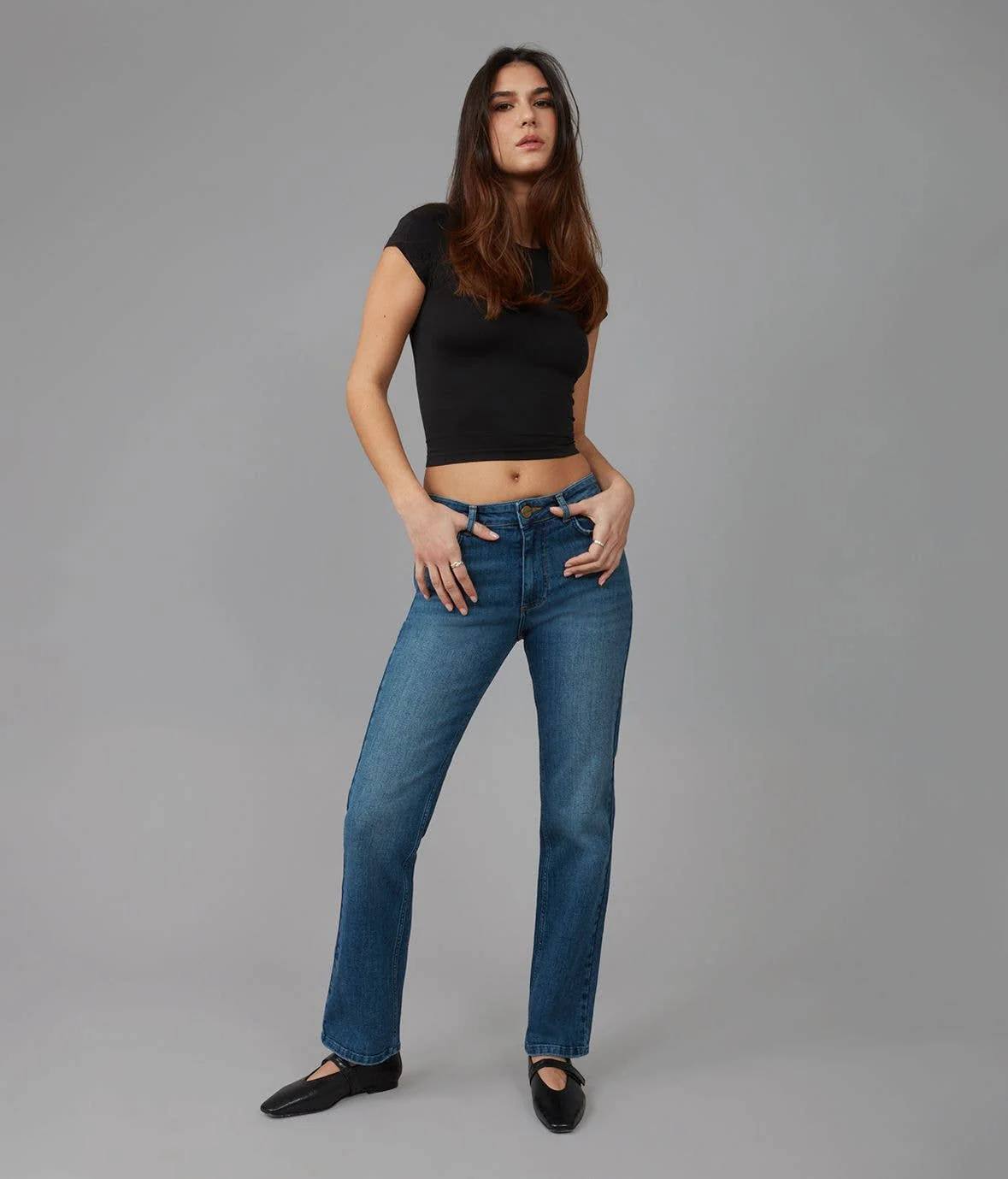 DENVER - High Rise Straight Jeans - Image 4