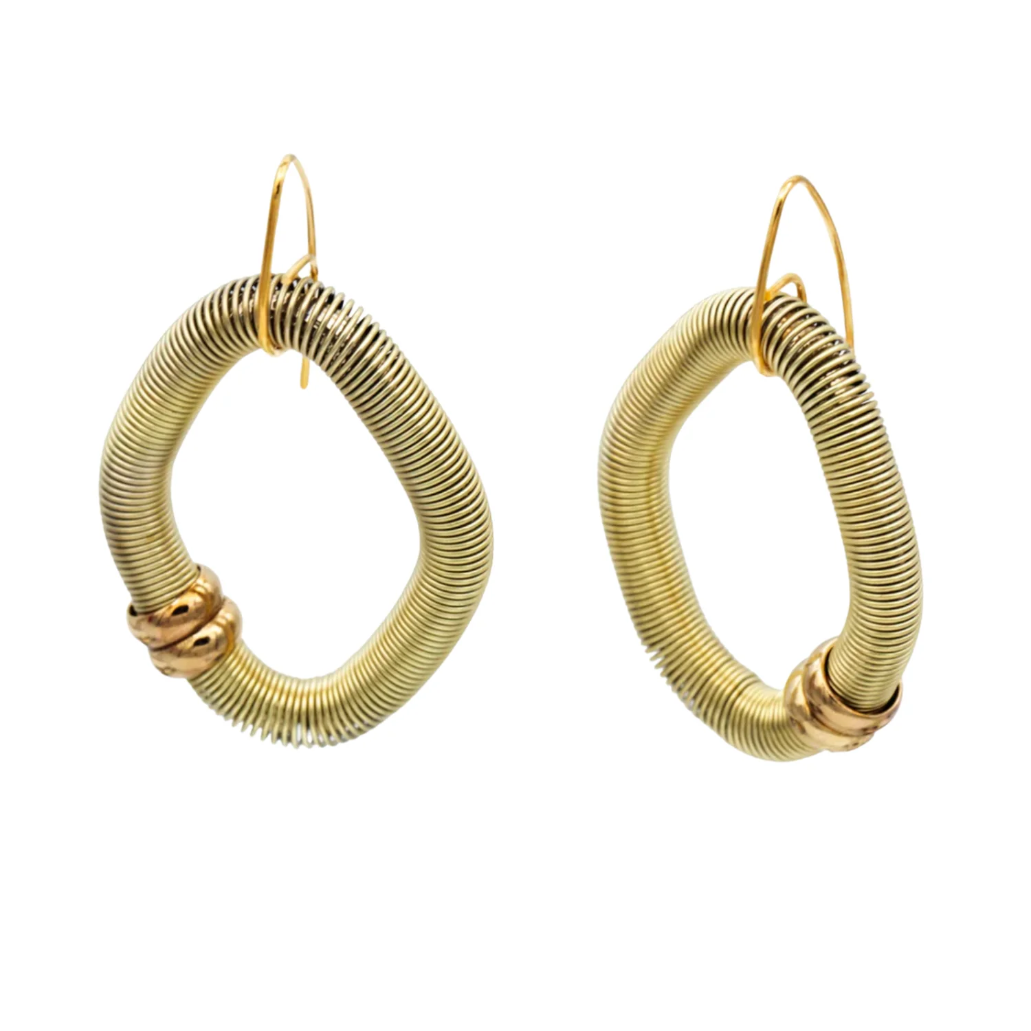 Diamond Wire Earrings - Gold
