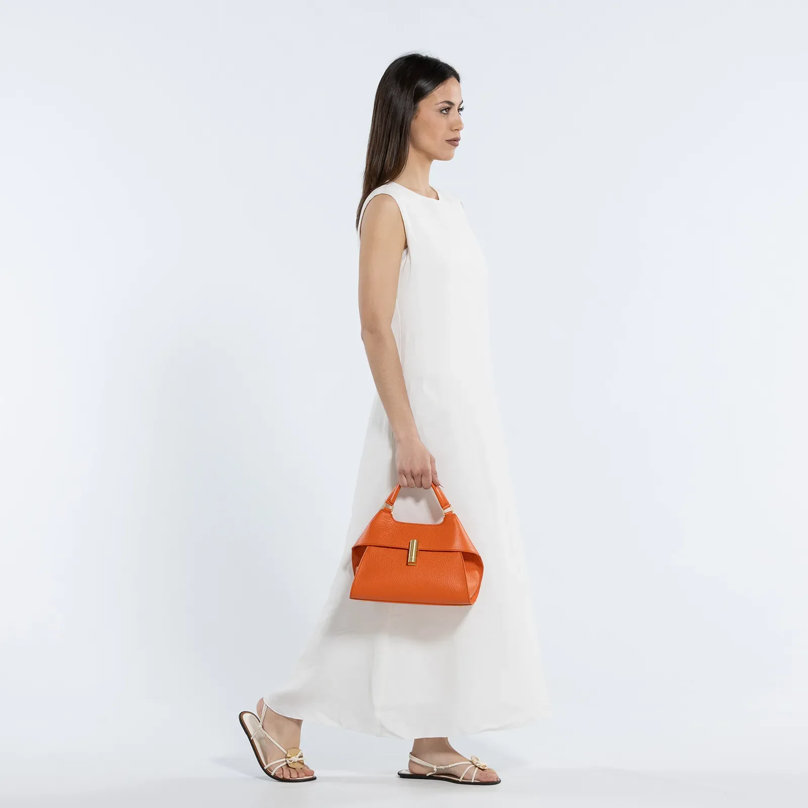 Emma Medium Satchel - Orange - Image 6
