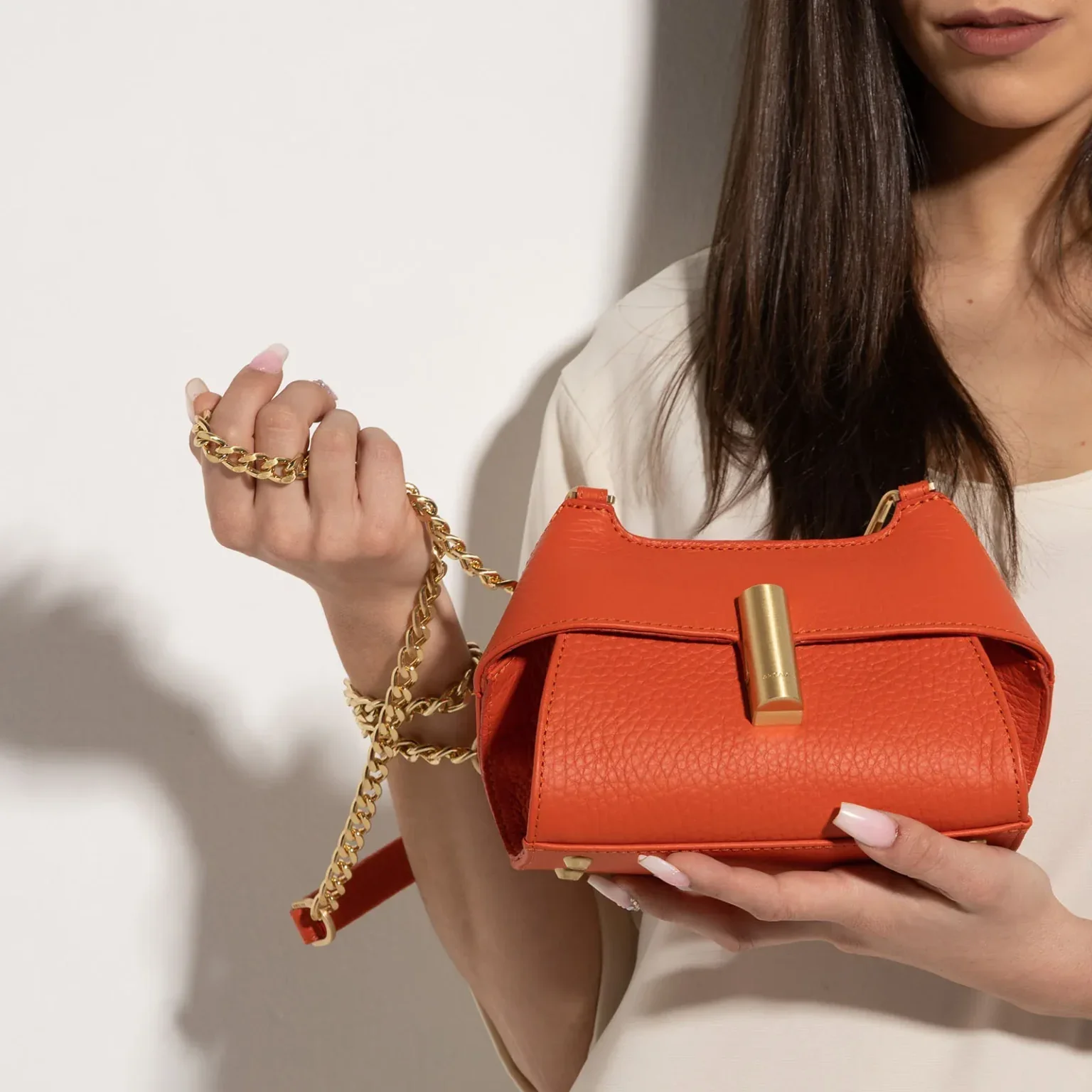Emma Small Crossbody - Orange - Image 4