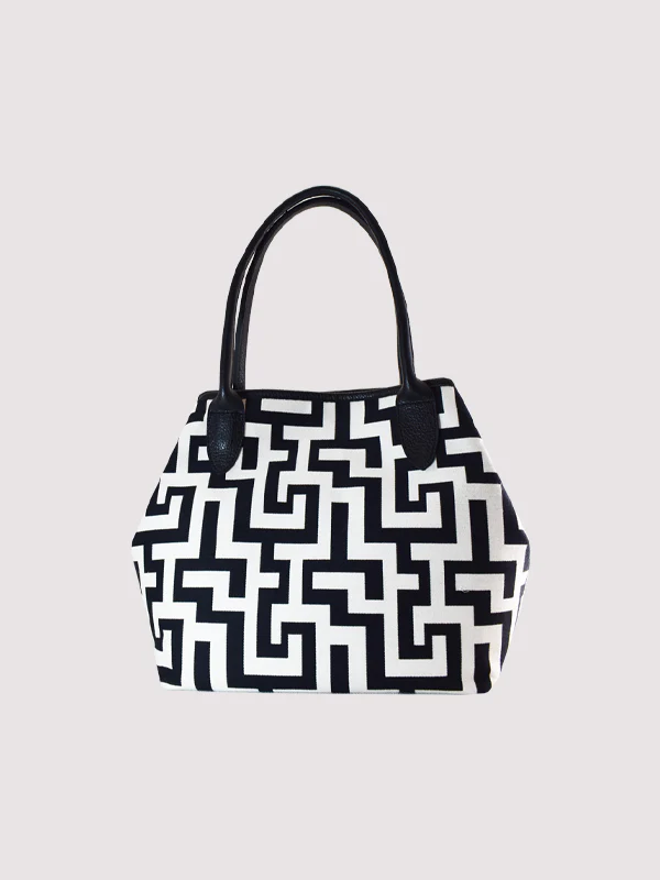 EMMELIA Classic Pattern – Leather in Ecru/Black with EL Strap - Image 3
