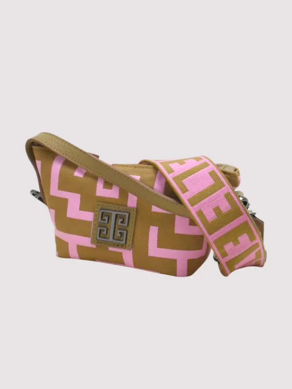 ERIETTA – CLASSIC Pattern – Baby Pink – EL Strap – Mini Bag - Image 4