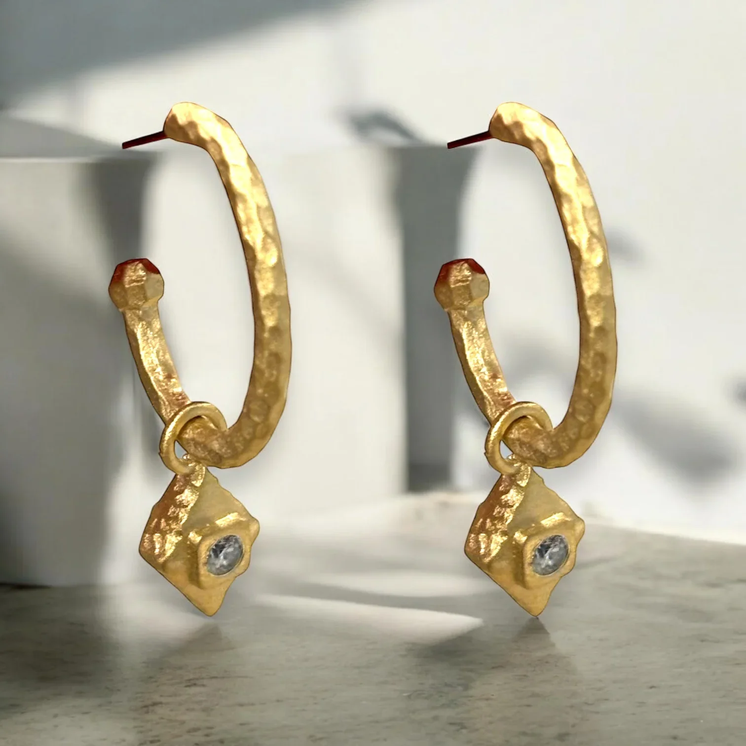 Gold Cayden Hoop Earrings - Image 2