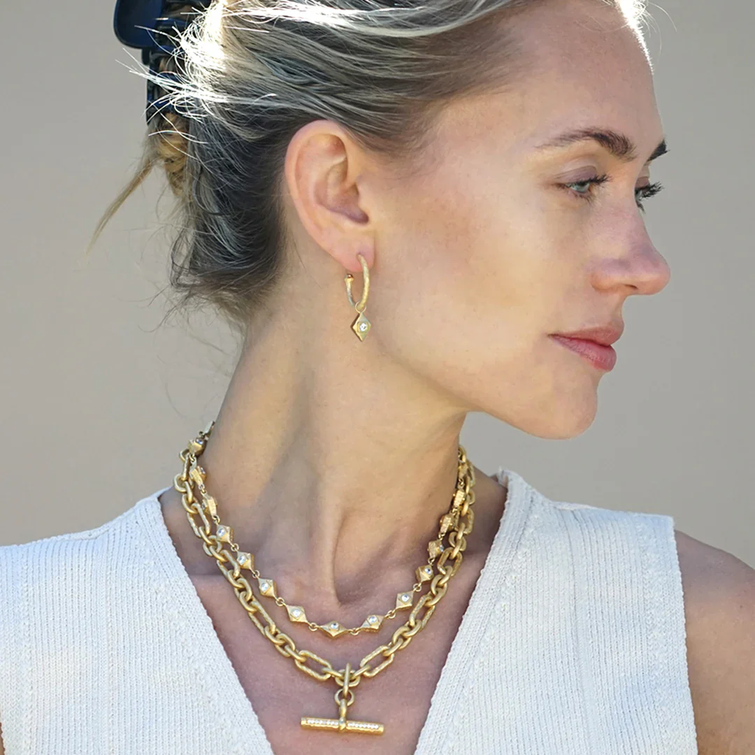 Gold Cayden Hoop Earrings - Image 5