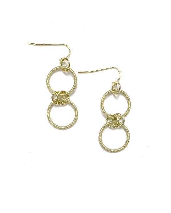 Gold Double Looped Earring
