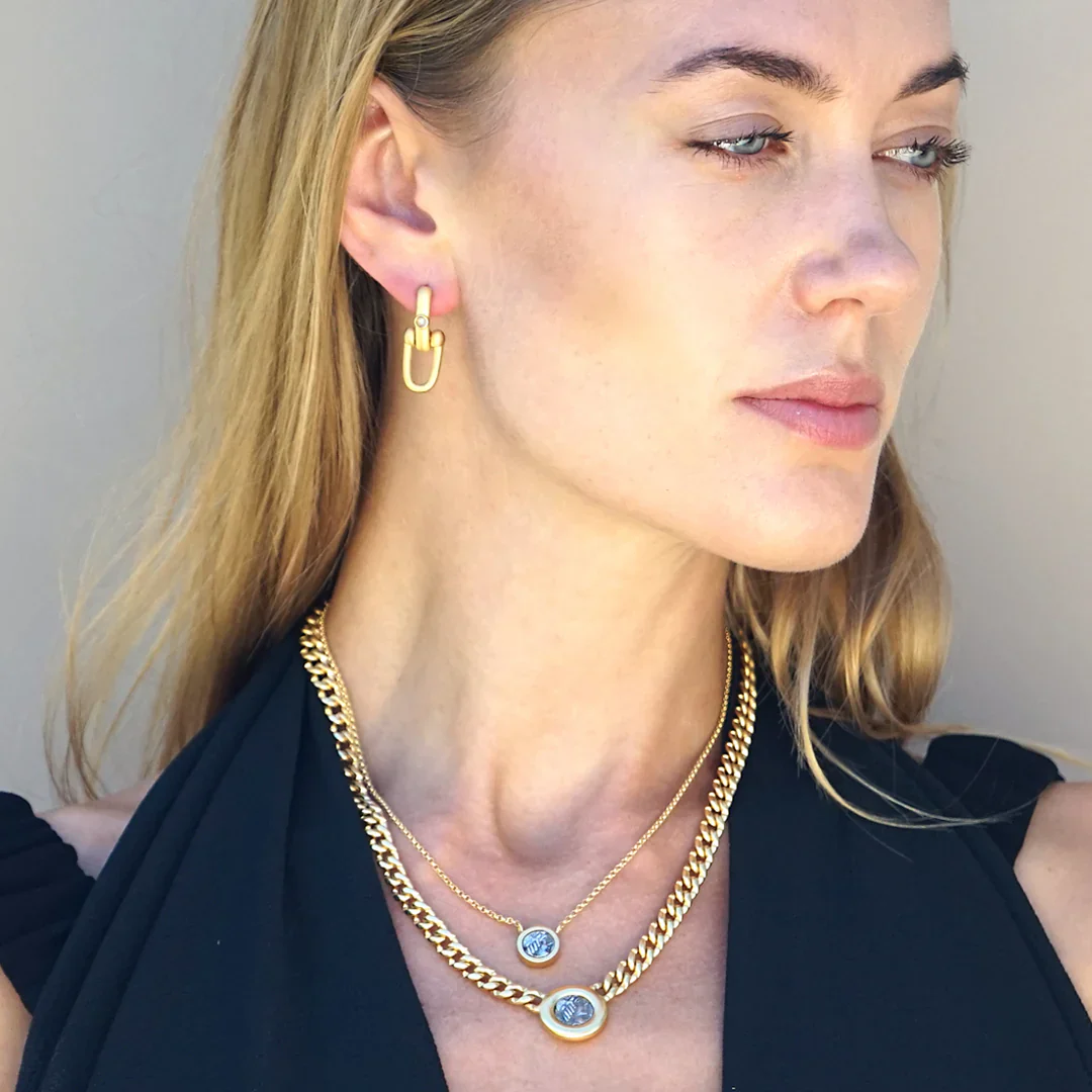 Gold Flora Coin Necklace - Image 2