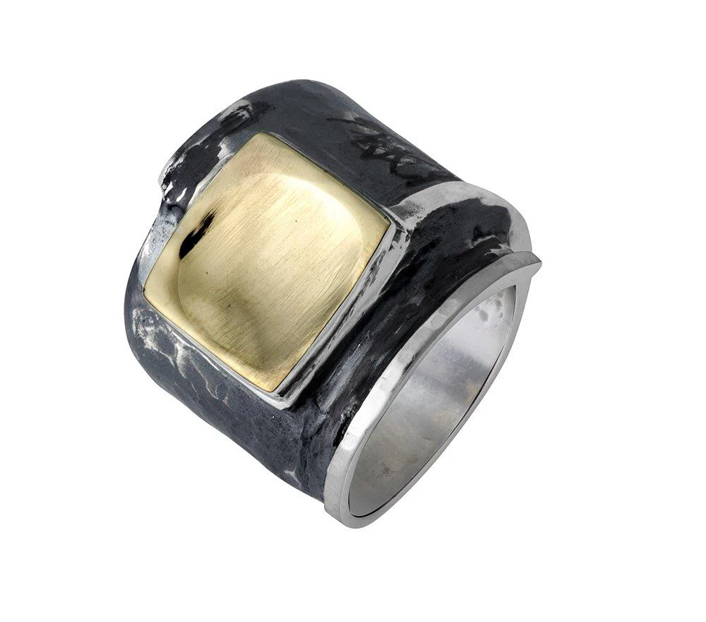 Oxidized Compass Ring - Image 4