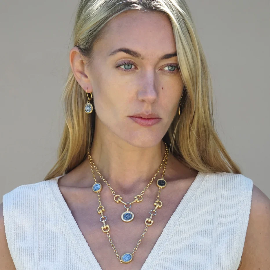 Gold Two Tier Layla Horsebit Necklace - Image 2