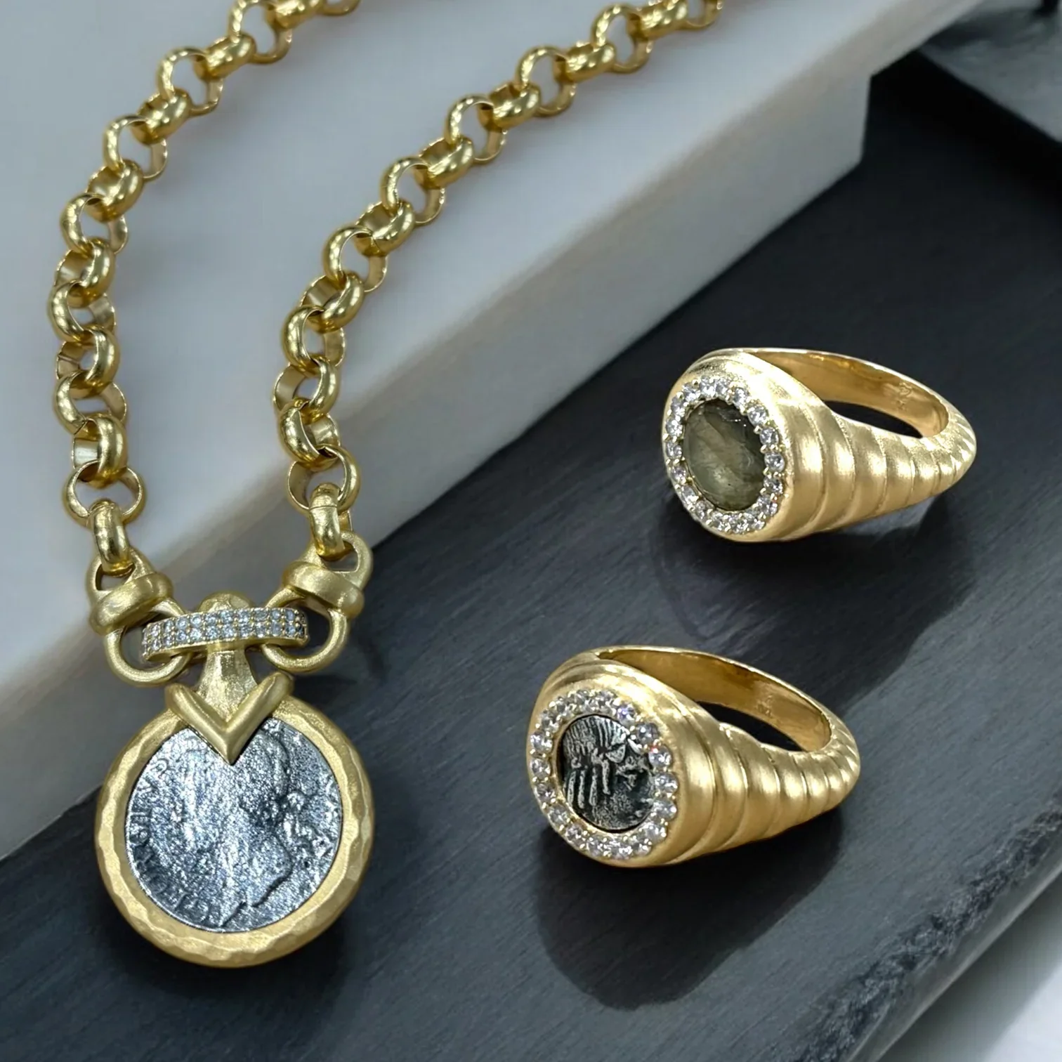 Gold Vecchio Coin Necklace - Image 3