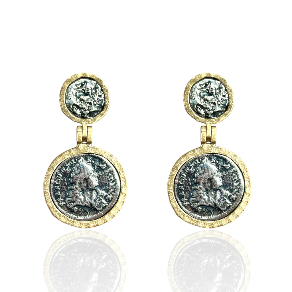 Gold Vigo Coin Earrings