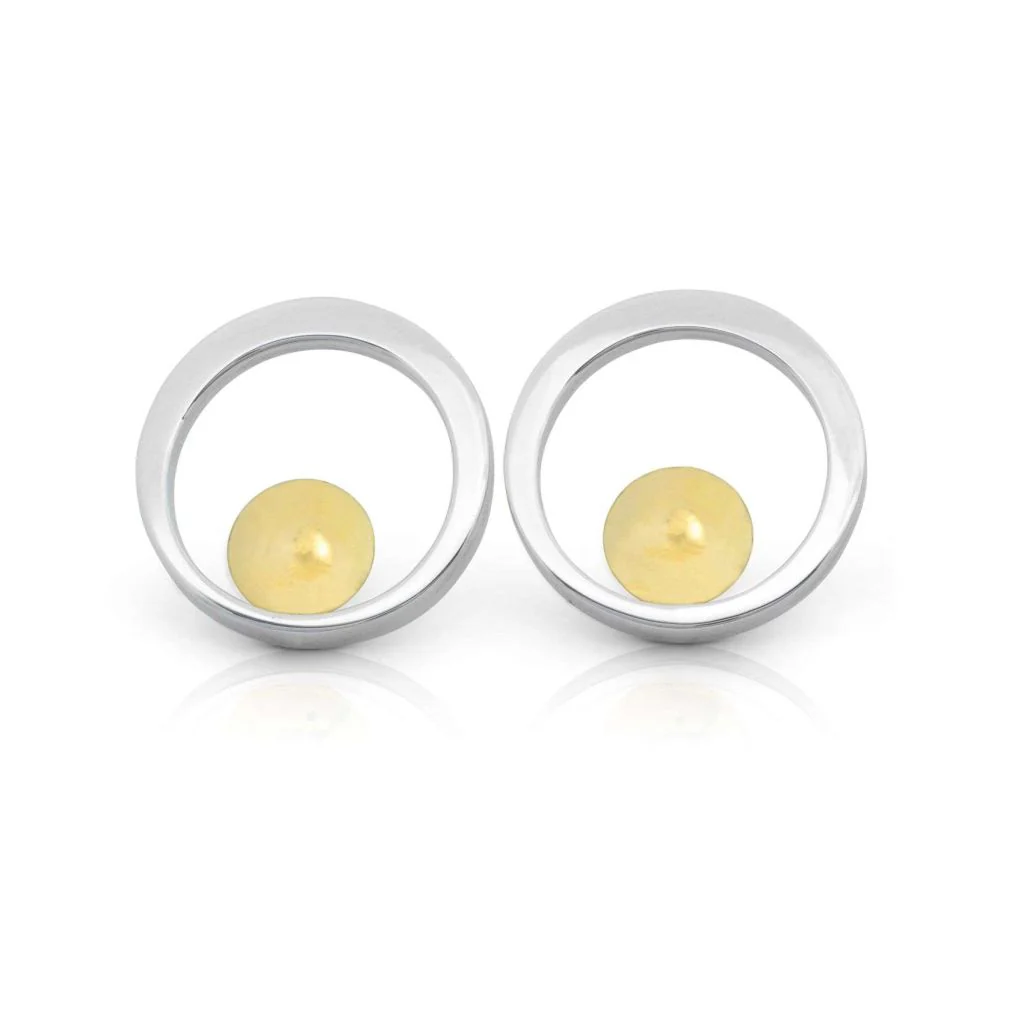 Heavy Forged Circle Earrings