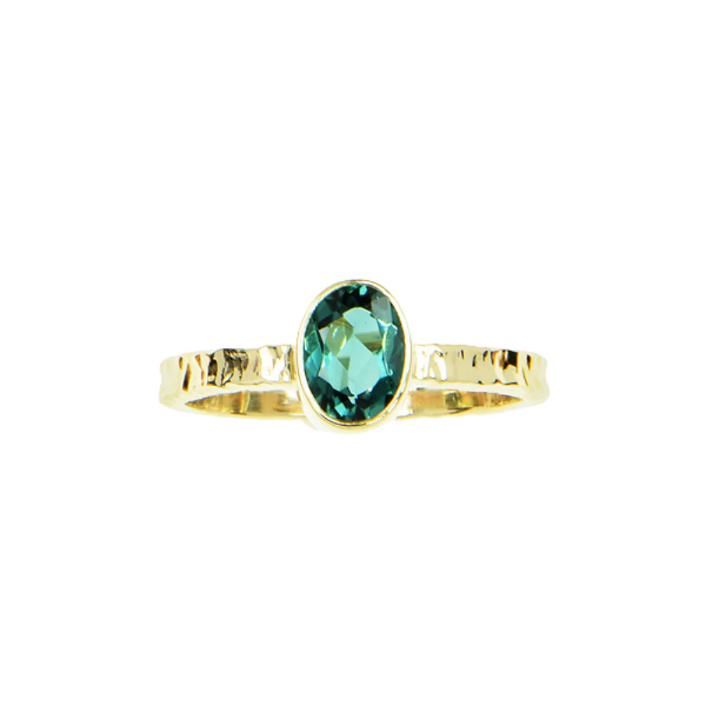 Indicolite Tourmaline Faceted Ring - Image 2