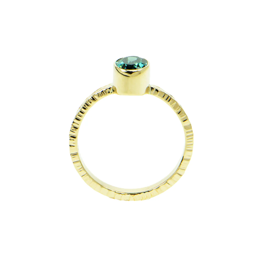 Indicolite Tourmaline Faceted Ring - Image 4