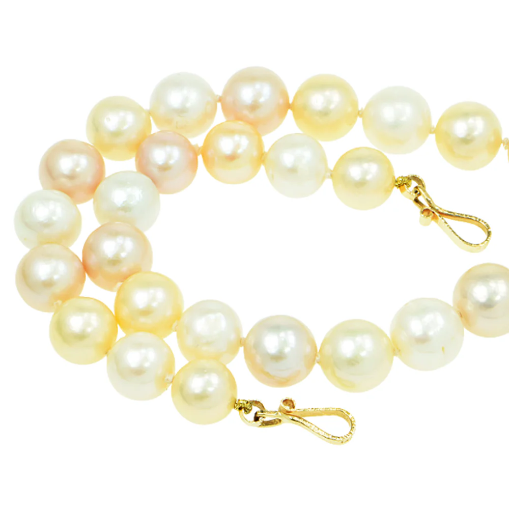 Irai Citrine Faceted and Multi-color Freshwater Pearl Necklace - Image 4