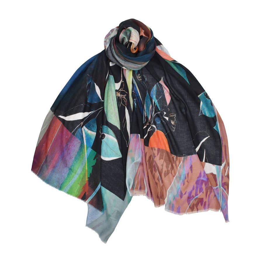 Katka Painterly Floral Scarf - Image 5
