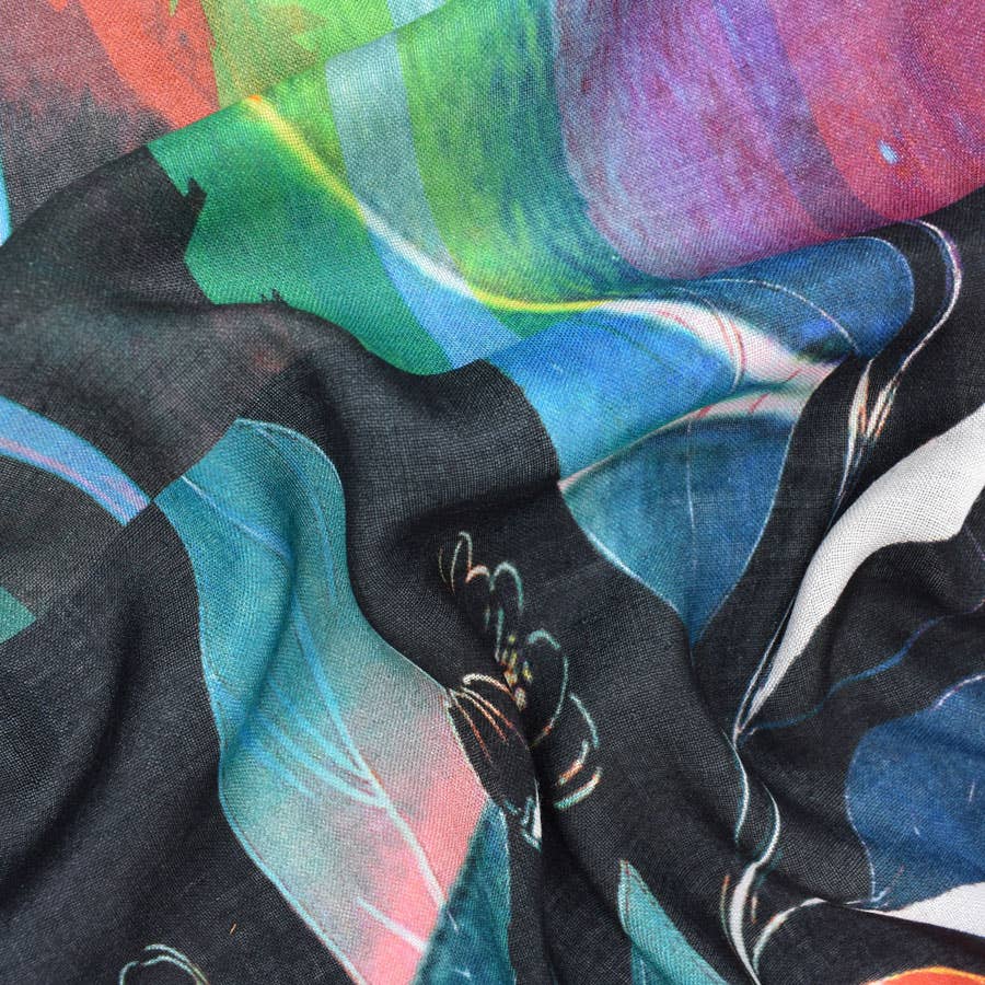 Katka Painterly Floral Scarf - Image 6