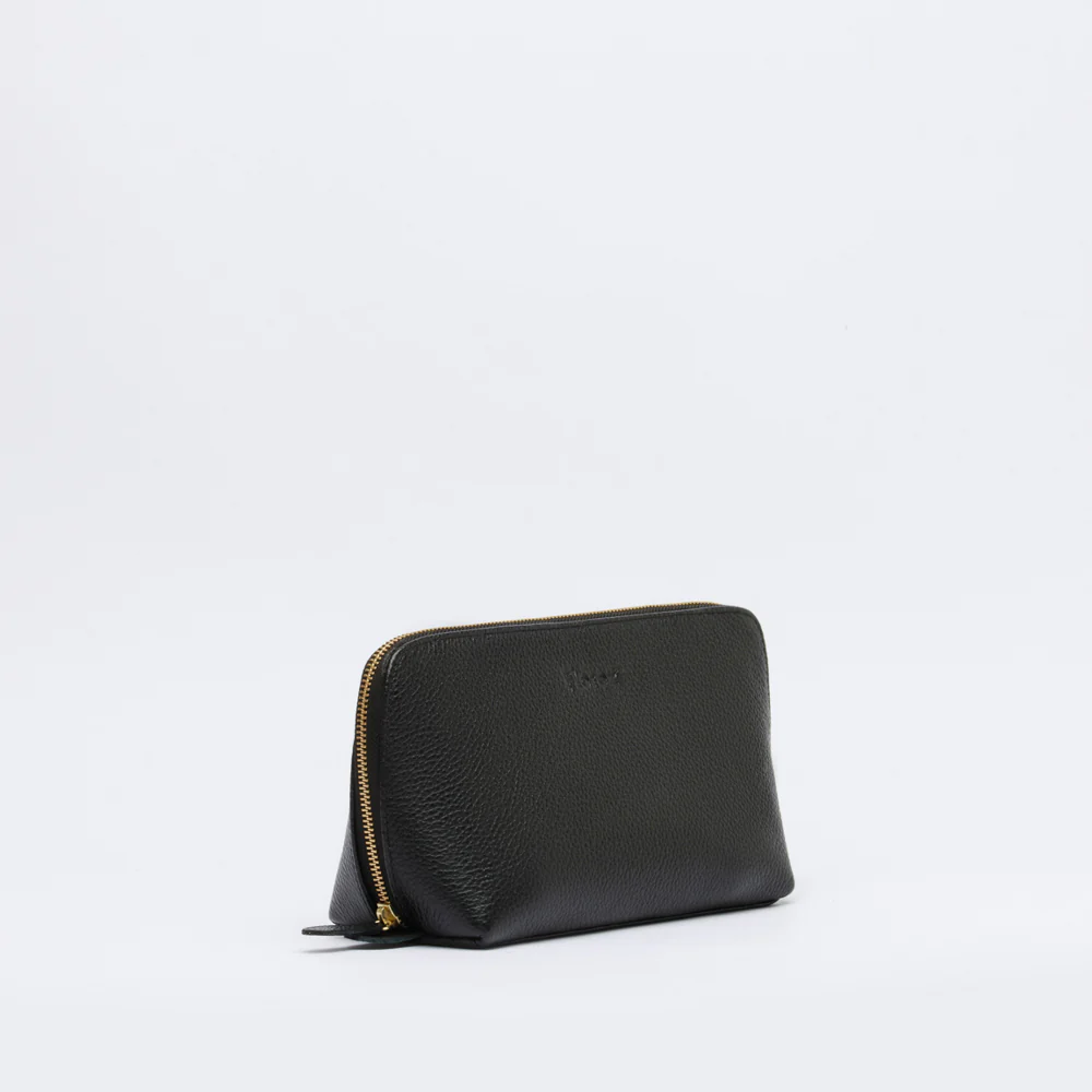 Leather Duo Pouch Set- Black - Image 2