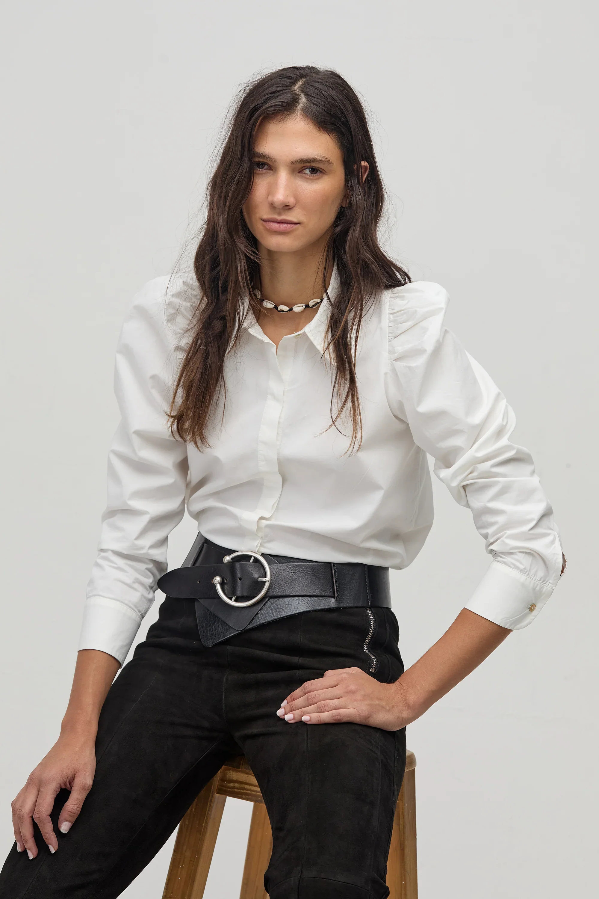 Lola Poplin Shirt - White - Image 4